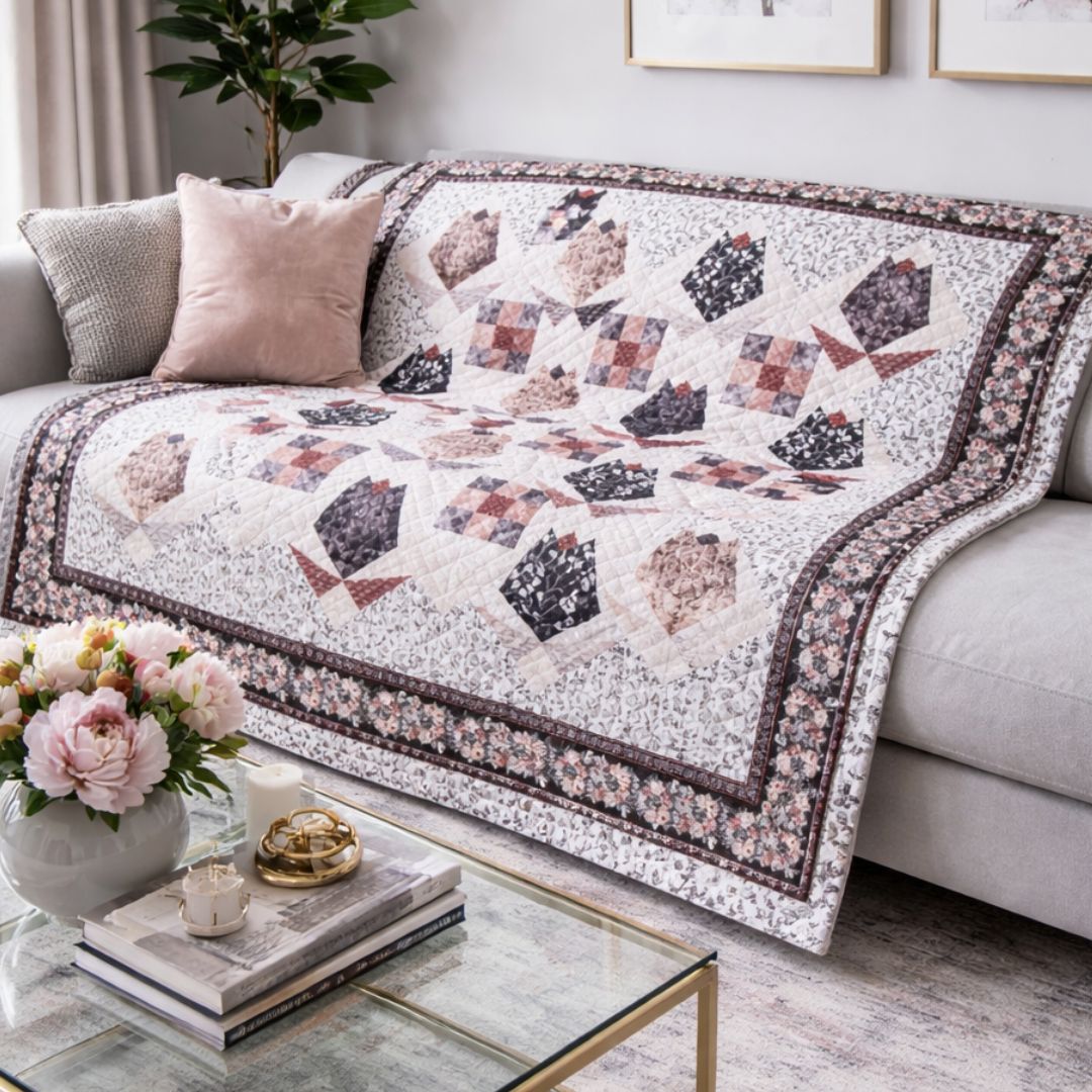 DARK BLOSSOM QUILT PATTERN