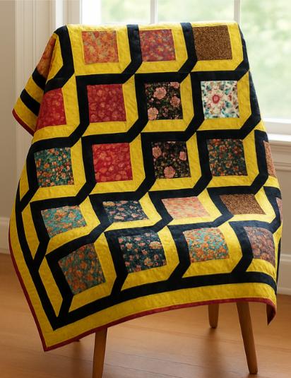 SelloraX -   SUNSHINE FRAMES – QUILT PATTERN (DIGITAL DOWNLOAD)