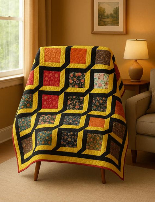 SelloraX -   SUNSHINE FRAMES – QUILT PATTERN (DIGITAL DOWNLOAD)