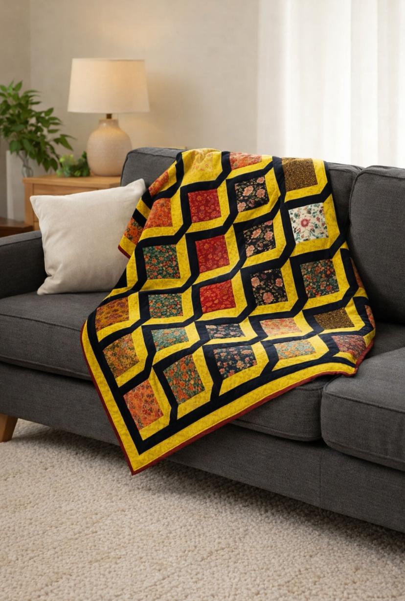 SelloraX -   SUNSHINE FRAMES – QUILT PATTERN (DIGITAL DOWNLOAD)