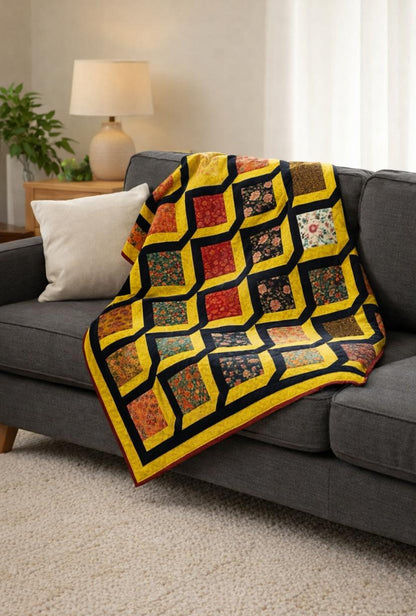 SelloraX -   SUNSHINE FRAMES – QUILT PATTERN (DIGITAL DOWNLOAD)
